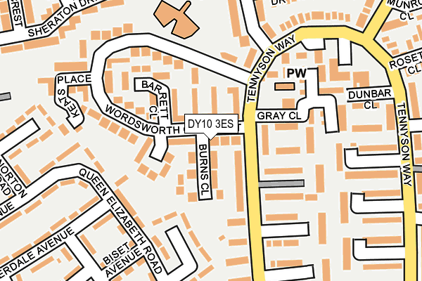 DY10 3ES map - OS OpenMap – Local (Ordnance Survey)