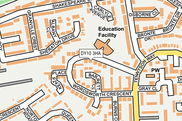 DY10 3HA map - OS OpenMap – Local (Ordnance Survey)