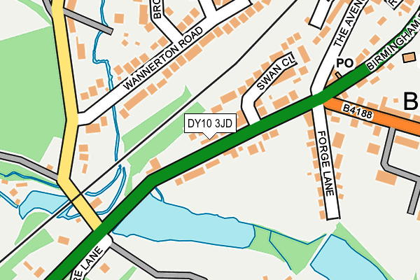 DY10 3JD map - OS OpenMap – Local (Ordnance Survey)
