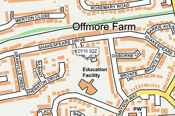 DY10 3QZ map - OS OpenMap – Local (Ordnance Survey)