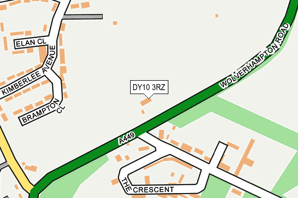 DY10 3RZ map - OS OpenMap – Local (Ordnance Survey)