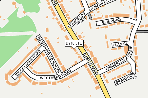DY10 3TE map - OS OpenMap – Local (Ordnance Survey)