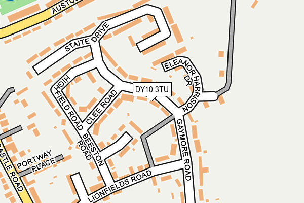 DY10 3TU map - OS OpenMap – Local (Ordnance Survey)