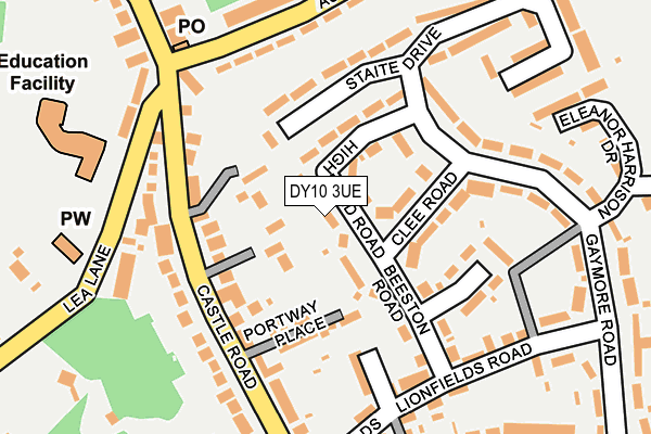 DY10 3UE map - OS OpenMap – Local (Ordnance Survey)