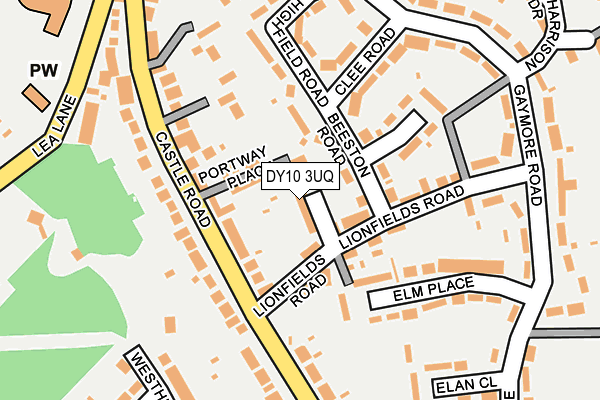 DY10 3UQ map - OS OpenMap – Local (Ordnance Survey)