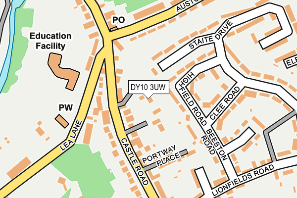 DY10 3UW map - OS OpenMap – Local (Ordnance Survey)