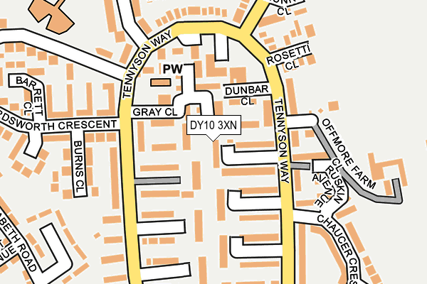 DY10 3XN map - OS OpenMap – Local (Ordnance Survey)