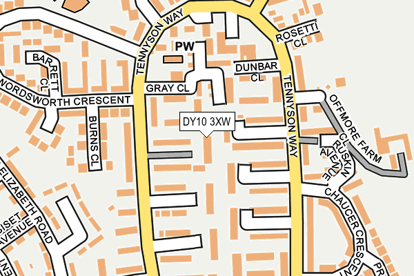 DY10 3XW map - OS OpenMap – Local (Ordnance Survey)