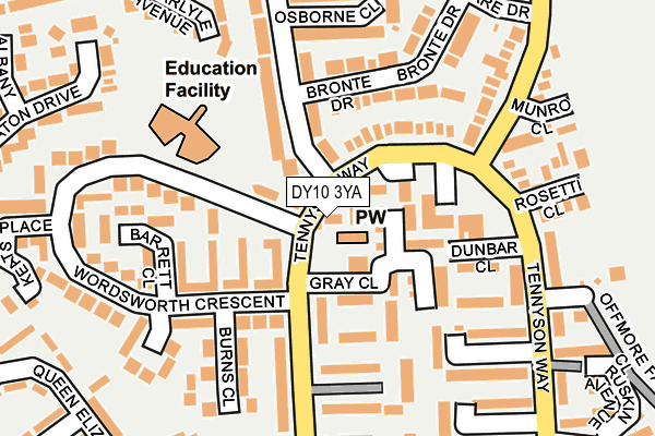 DY10 3YA map - OS OpenMap – Local (Ordnance Survey)