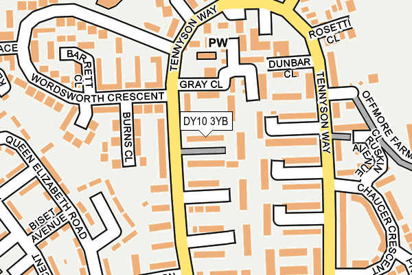 DY10 3YB map - OS OpenMap – Local (Ordnance Survey)