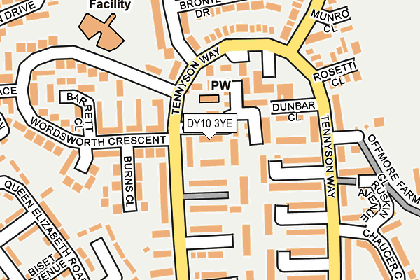 DY10 3YE map - OS OpenMap – Local (Ordnance Survey)