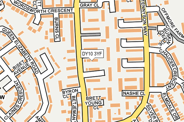 DY10 3YF map - OS OpenMap – Local (Ordnance Survey)