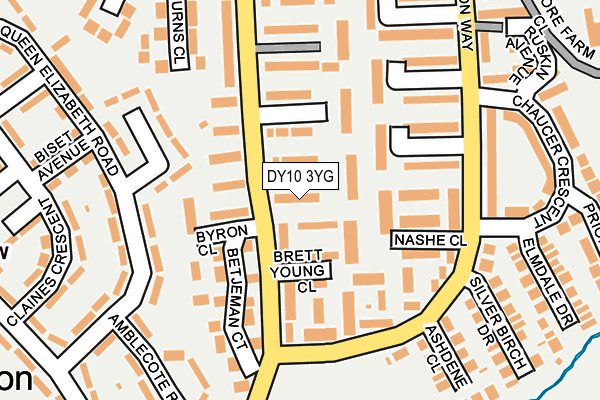 DY10 3YG map - OS OpenMap – Local (Ordnance Survey)