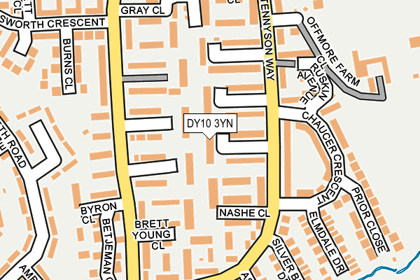 DY10 3YN map - OS OpenMap – Local (Ordnance Survey)