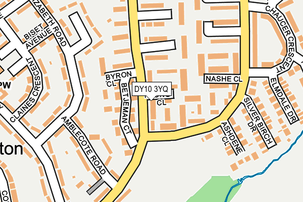 DY10 3YQ map - OS OpenMap – Local (Ordnance Survey)