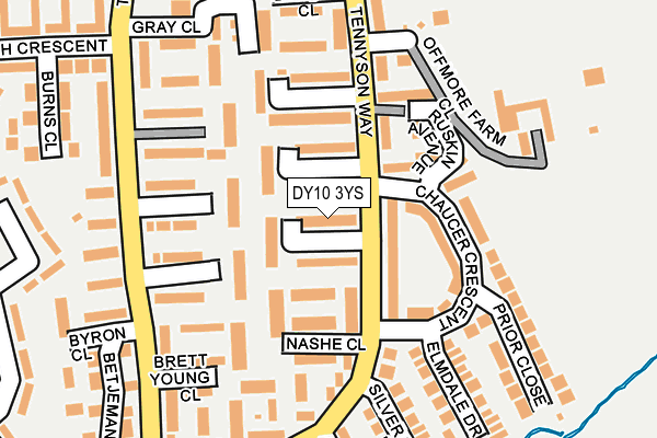 DY10 3YS map - OS OpenMap – Local (Ordnance Survey)