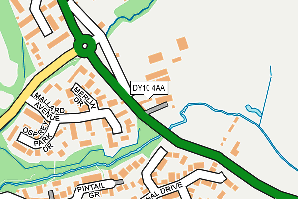 DY10 4AA map - OS OpenMap – Local (Ordnance Survey)