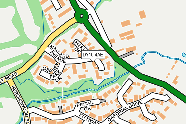 DY10 4AE map - OS OpenMap – Local (Ordnance Survey)
