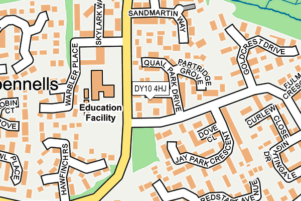 DY10 4HJ map - OS OpenMap – Local (Ordnance Survey)