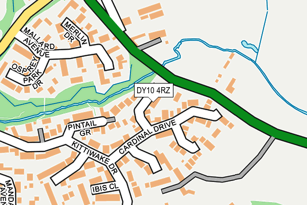 DY10 4RZ map - OS OpenMap – Local (Ordnance Survey)