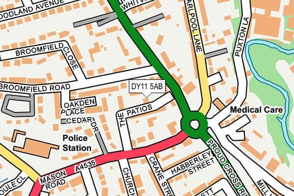 DY11 5AB map - OS OpenMap – Local (Ordnance Survey)