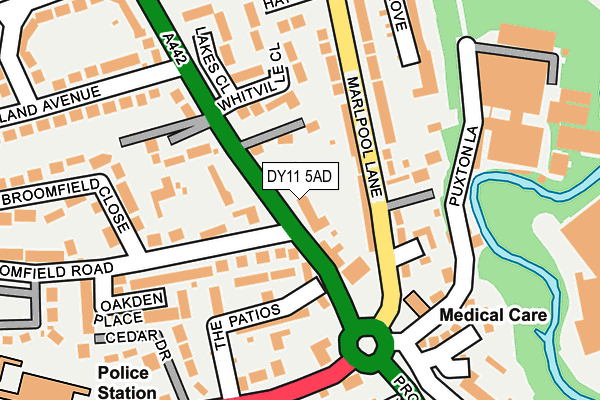 DY11 5AD map - OS OpenMap – Local (Ordnance Survey)