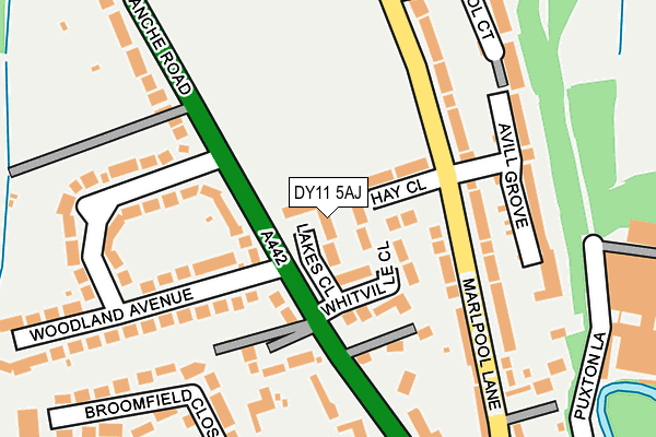 DY11 5AJ map - OS OpenMap – Local (Ordnance Survey)