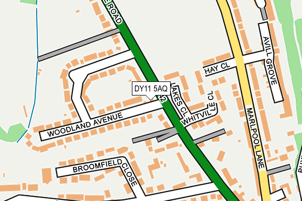DY11 5AQ map - OS OpenMap – Local (Ordnance Survey)