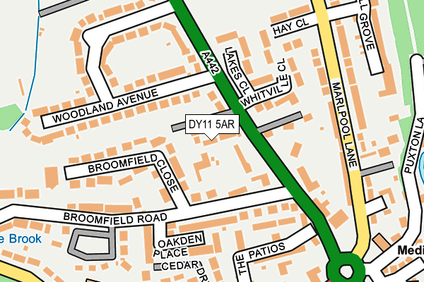 DY11 5AR map - OS OpenMap – Local (Ordnance Survey)