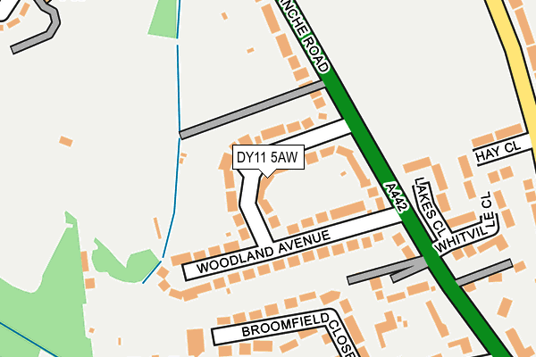 DY11 5AW map - OS OpenMap – Local (Ordnance Survey)