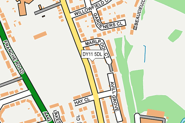 DY11 5DL map - OS OpenMap – Local (Ordnance Survey)