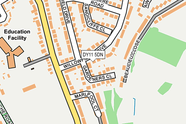 DY11 5DN map - OS OpenMap – Local (Ordnance Survey)