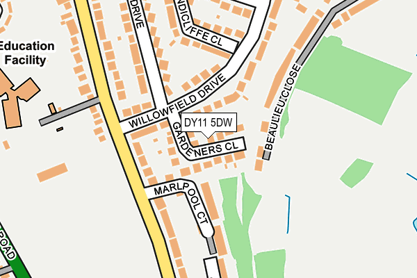 DY11 5DW map - OS OpenMap – Local (Ordnance Survey)