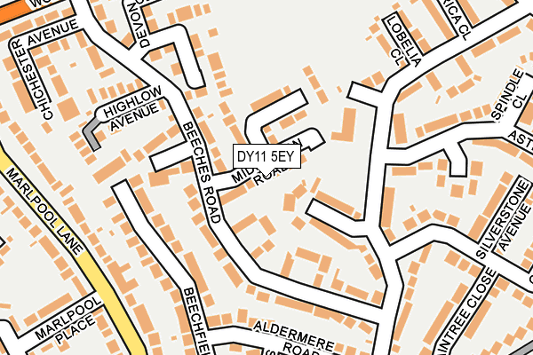 DY11 5EY map - OS OpenMap – Local (Ordnance Survey)