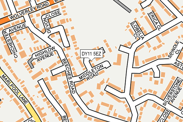 DY11 5EZ map - OS OpenMap – Local (Ordnance Survey)