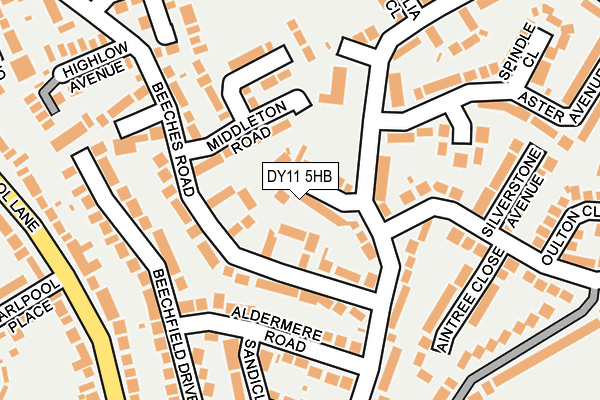 DY11 5HB map - OS OpenMap – Local (Ordnance Survey)