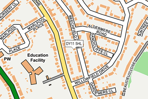 DY11 5HL map - OS OpenMap – Local (Ordnance Survey)