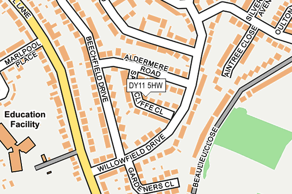 DY11 5HW map - OS OpenMap – Local (Ordnance Survey)