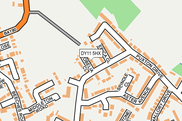 DY11 5HX map - OS OpenMap – Local (Ordnance Survey)