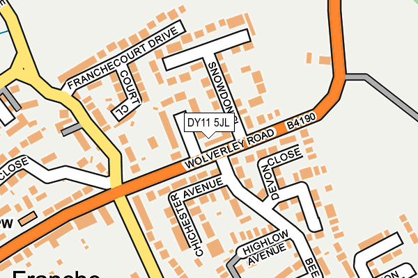 DY11 5JL map - OS OpenMap – Local (Ordnance Survey)