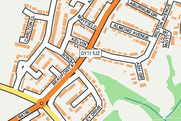 DY11 5JZ map - OS OpenMap – Local (Ordnance Survey)