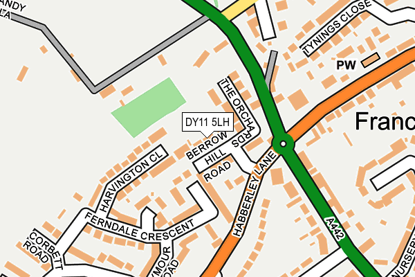 DY11 5LH map - OS OpenMap – Local (Ordnance Survey)