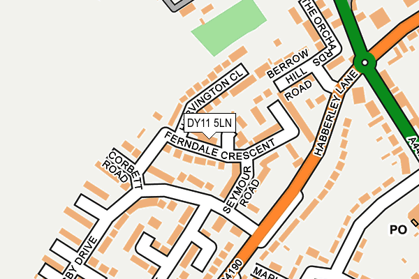 DY11 5LN map - OS OpenMap – Local (Ordnance Survey)
