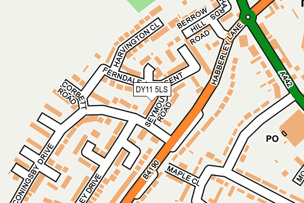 DY11 5LS map - OS OpenMap – Local (Ordnance Survey)