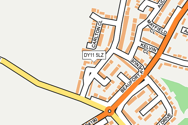 DY11 5LZ map - OS OpenMap – Local (Ordnance Survey)