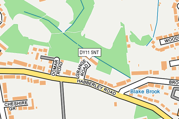 DY11 5NT map - OS OpenMap – Local (Ordnance Survey)