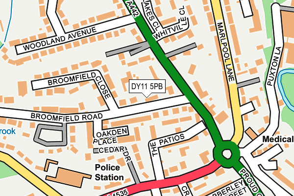 DY11 5PB map - OS OpenMap – Local (Ordnance Survey)