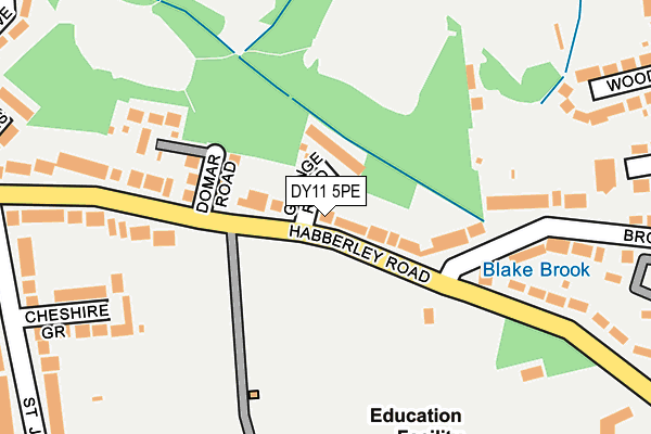 DY11 5PE map - OS OpenMap – Local (Ordnance Survey)