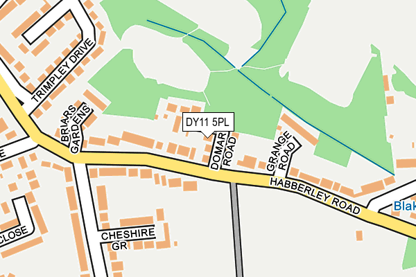 DY11 5PL map - OS OpenMap – Local (Ordnance Survey)