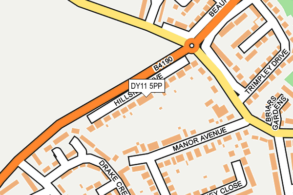 DY11 5PP map - OS OpenMap – Local (Ordnance Survey)